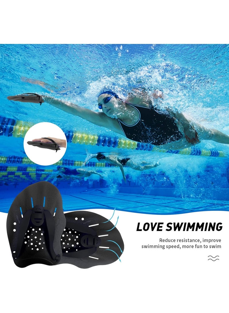 Swimming Paddles for Hands, Swimming Training Hand Paddles with Adjustable Straps, Swim Paddles for Adult Children Unisex Professional Swimming Accessories - 1 Pair - Image 3
